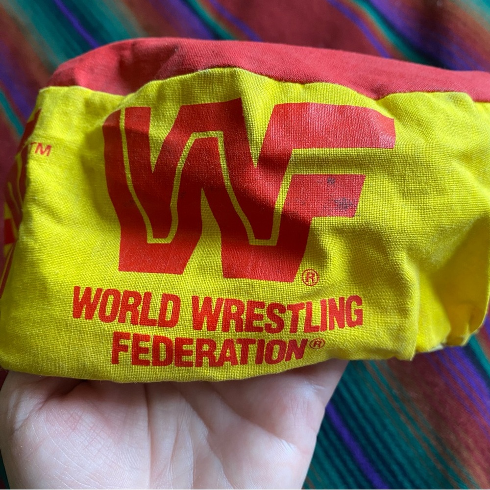 VTG 91’ WWF Hulk Hogan Hulkster Painters Cap hat. Elastic back. USA. 7.5”x 7” - Picture 11 of 14